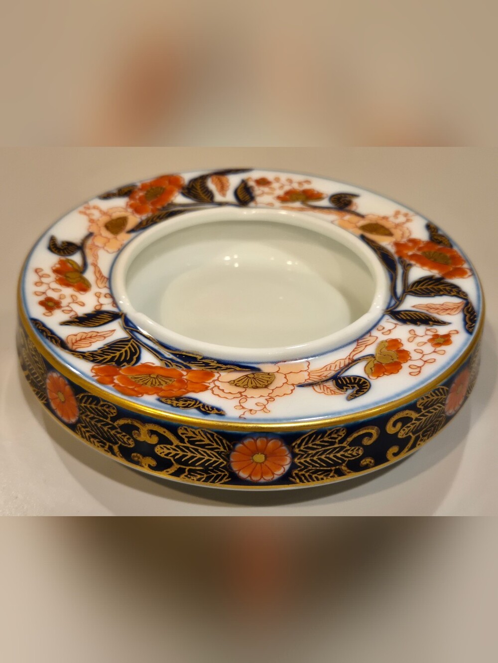 Vintage Hand Painted Gold Imari Porcelain Ash Tray